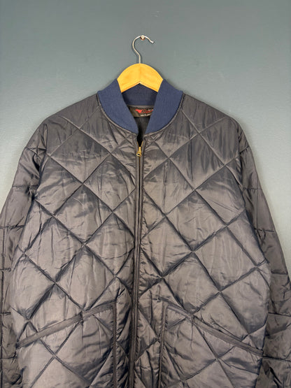 Vintage 80s Diamond Stitch Korean Made Surplus Jacket (L)