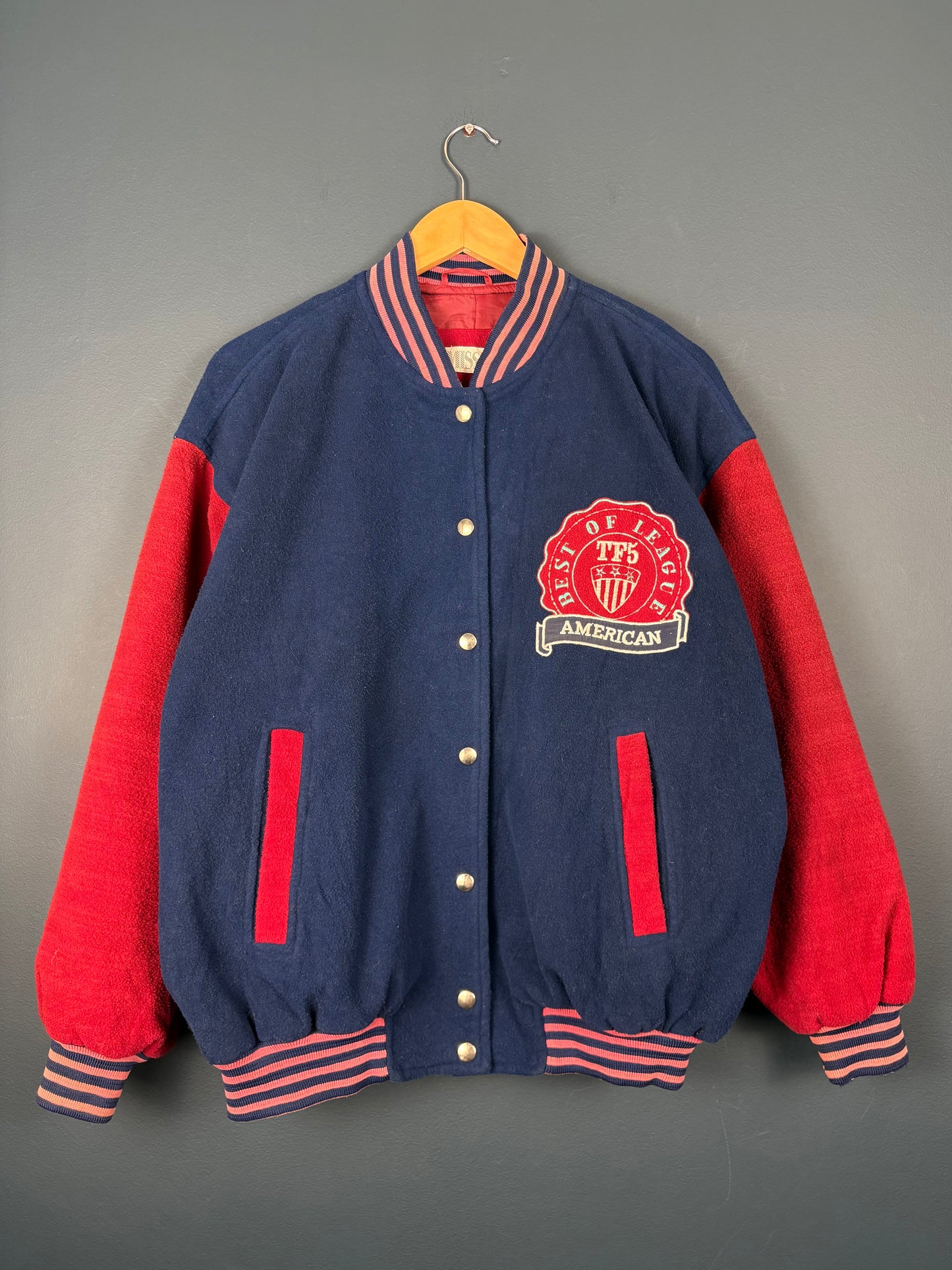 Vintage 80s Atlanta USA Wool Varsity Jacket (L)