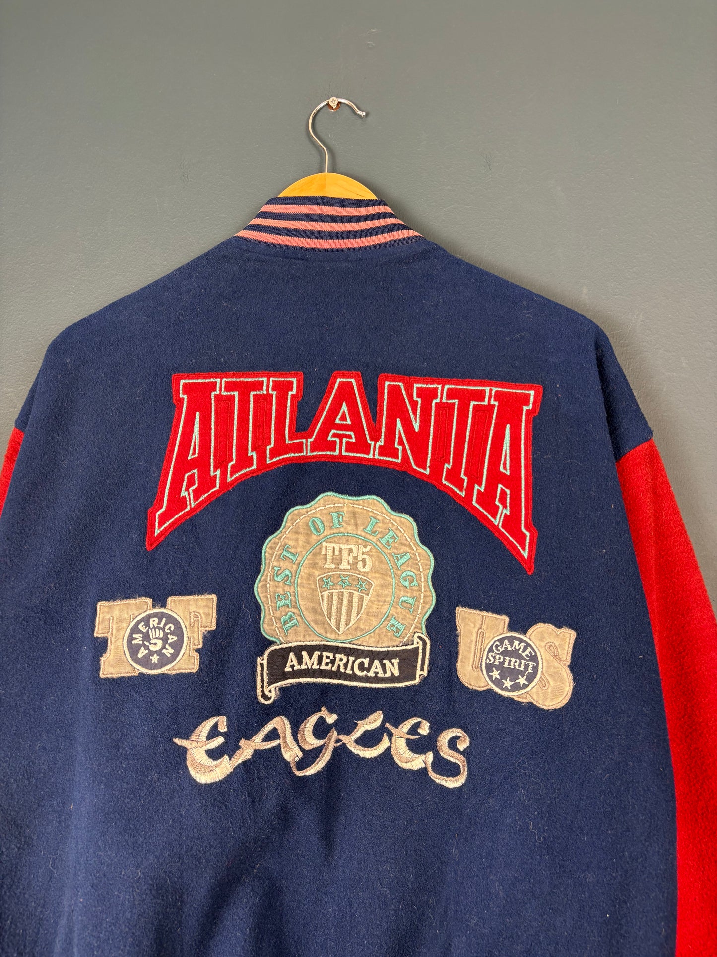 Vintage 80s Atlanta USA Wool Varsity Jacket (L)