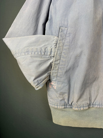 Vintage Timberland Weathergear Light Blue Bomber Jacket (M)