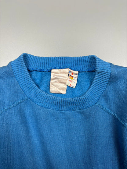 Vintage 1980s Adidas Royal Blue Graphic Sweatshirt (M)