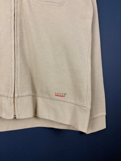 Vintage 80s Levi's Cream Light Cotton Bomber Jacket (M)