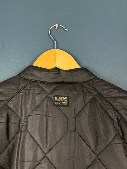 Vintage G-Star Raw Quilted Black Motorcycle Jacket (M)