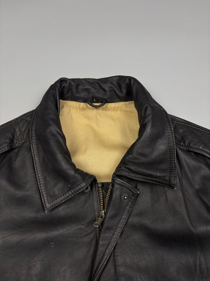Vintage 1980s Aviation Leather A-2 Flight Jacket (L)