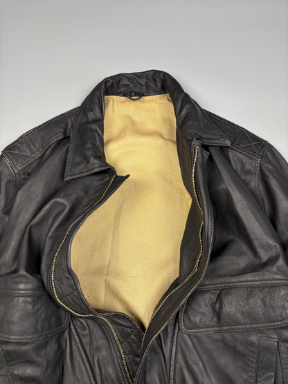 Vintage 1980s Aviation Leather A-2 Flight Jacket (L)