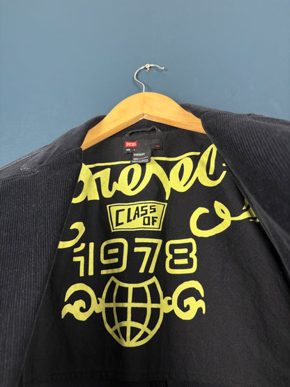 Vintage Diesel Industry Black Corduroy Blazer Jacket (L)