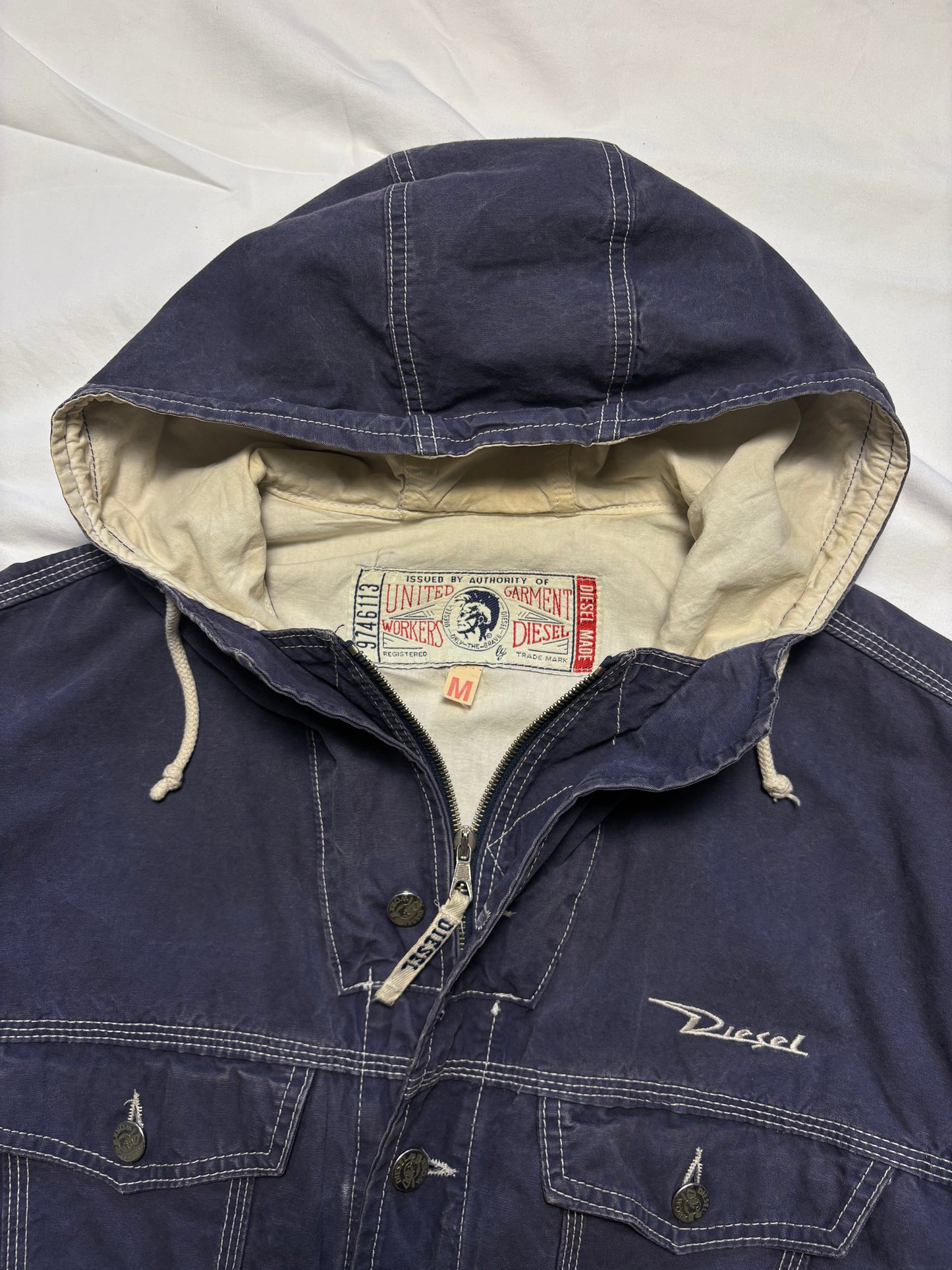 Vintage Diesel Industry Contrast Stitch Canvas Jacket (L)