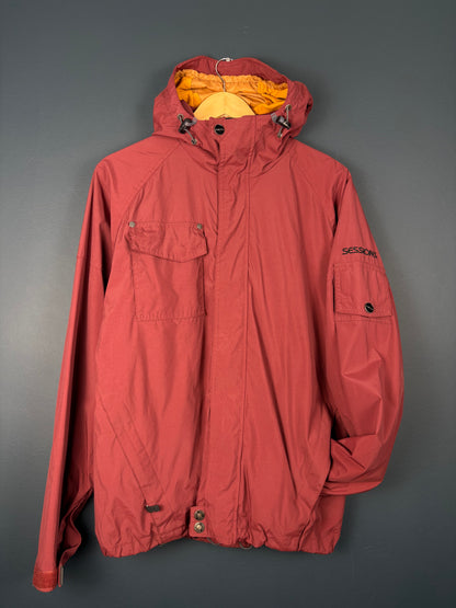 Vintage 90s Sessions Burgundy Technical Snowboard Jacket (S)