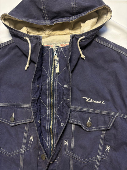 Vintage Diesel Industry Contrast Stitch Canvas Jacket (L)