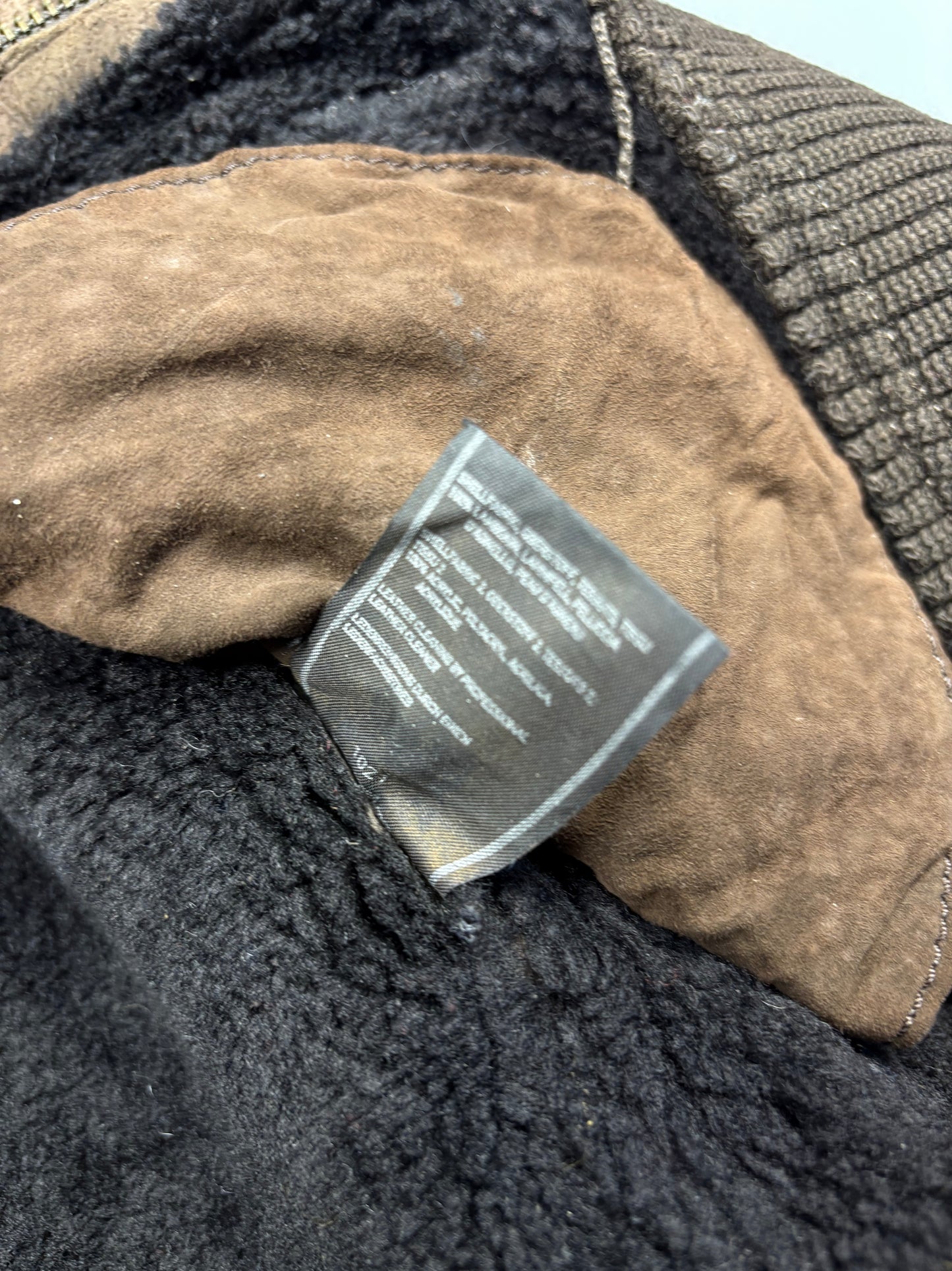 Vintage 1990s Sheepskin Double Zip Leather Flight Jacket (women's L)