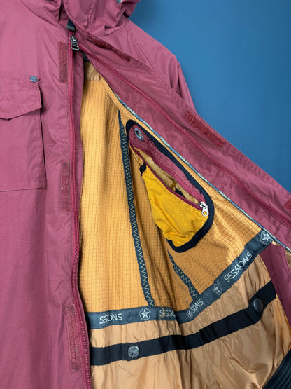Vintage 90s Sessions Burgundy Technical Snowboard Jacket (S)