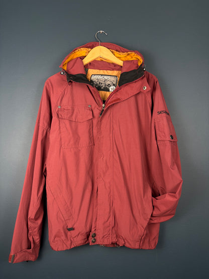 Vintage 90s Sessions Burgundy Technical Snowboard Jacket (S)