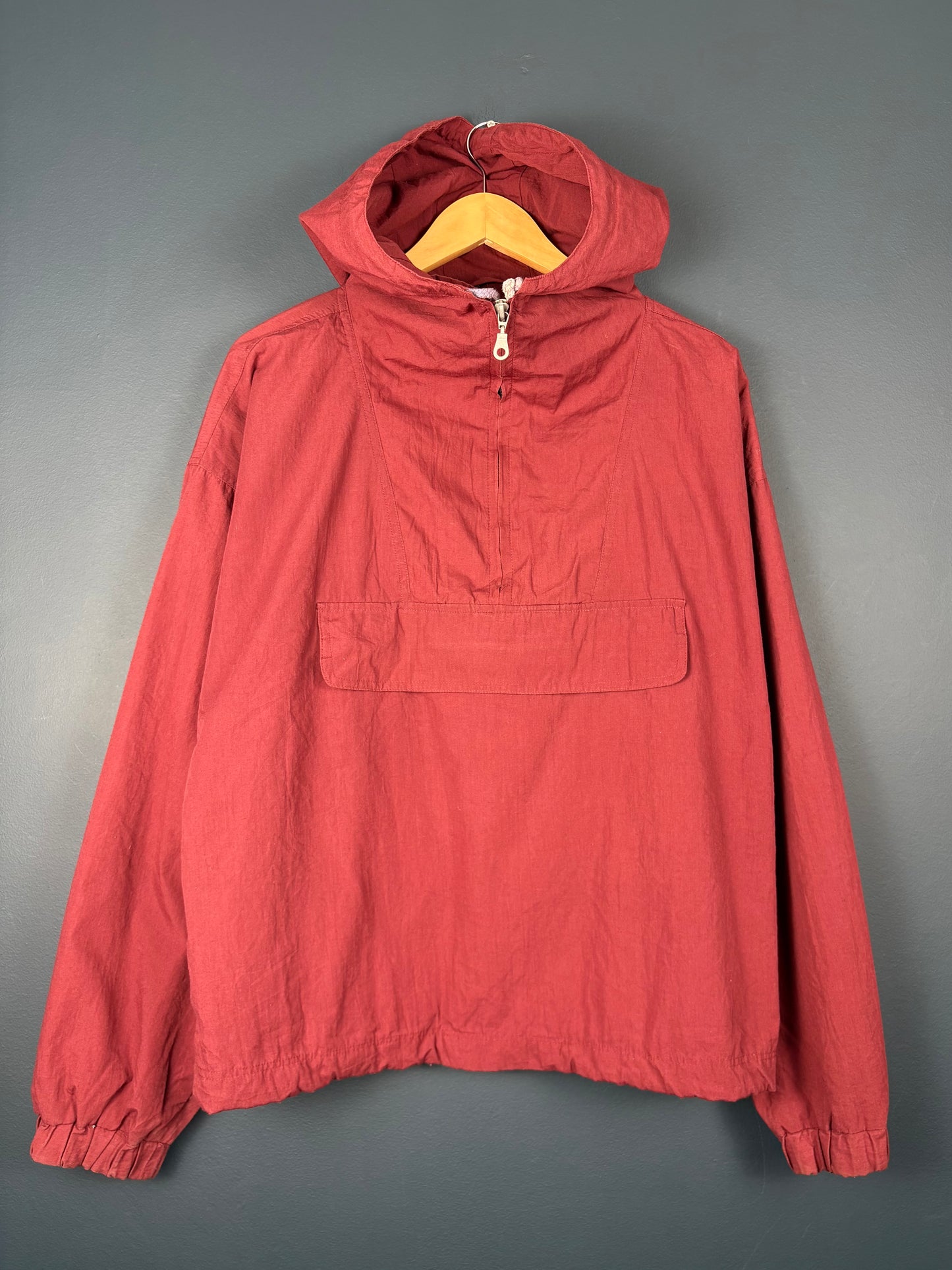 Vintage 80s European Burgundy Smock Jacket (M)