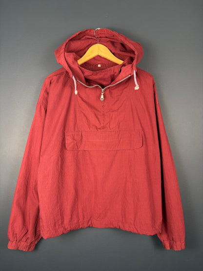 Vintage 80s European Burgundy Smock Jacket (M)