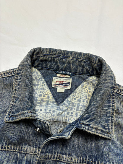 Vintage Tommy Hilfiger Double Pleated Denim Jacket (S)