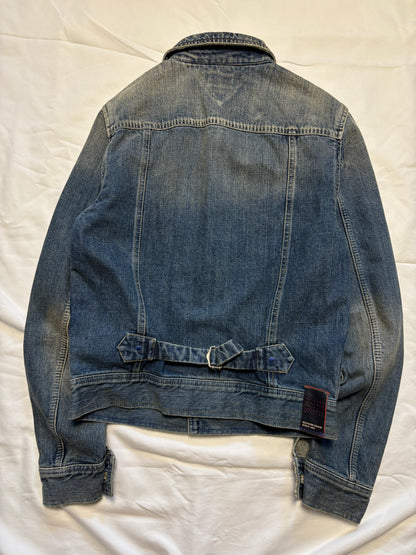 Vintage Tommy Hilfiger Double Pleated Denim Jacket (S)