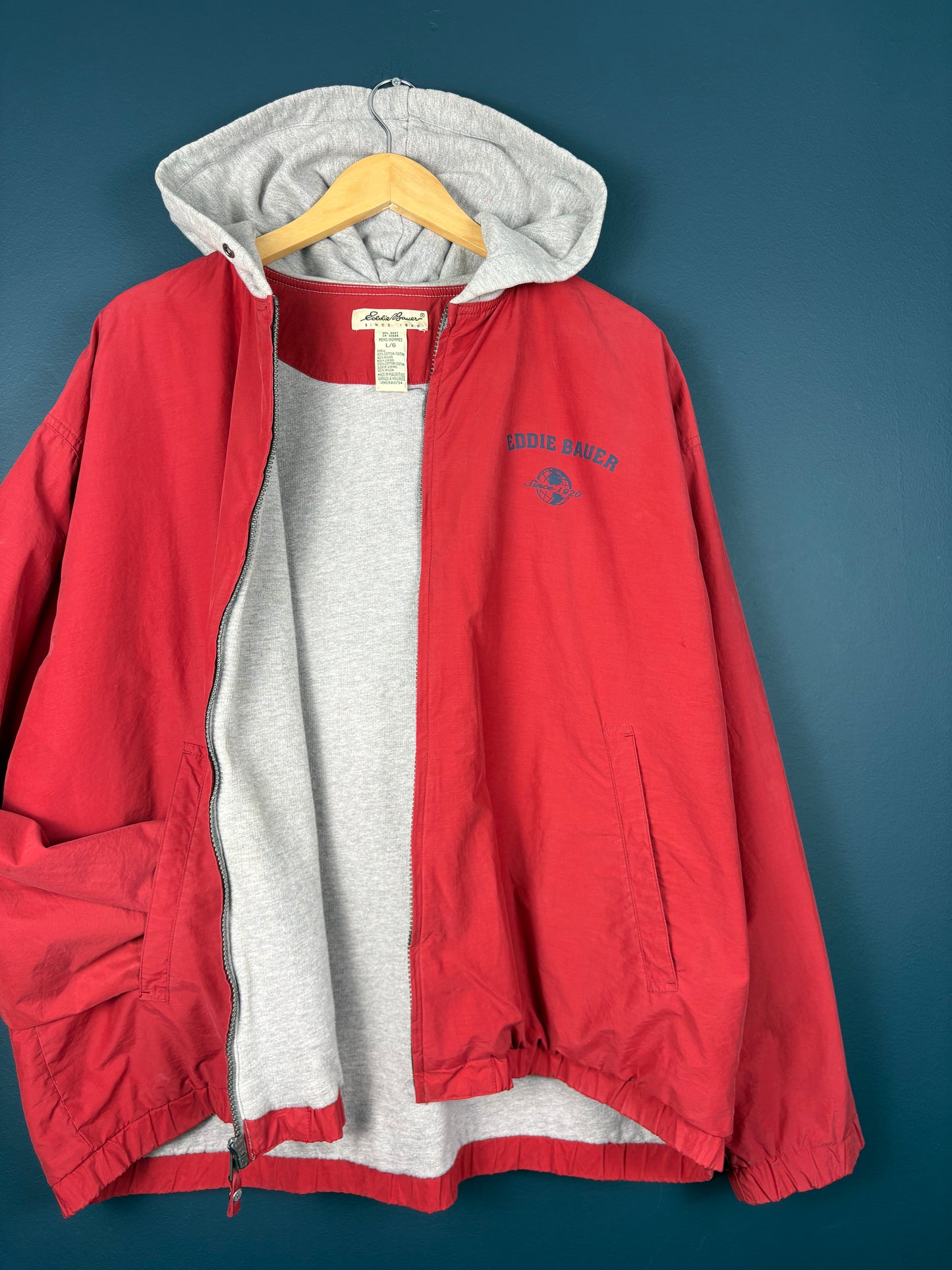 Vintage Eddie Bauer Zip-up Red Afterhood Jacket (L)