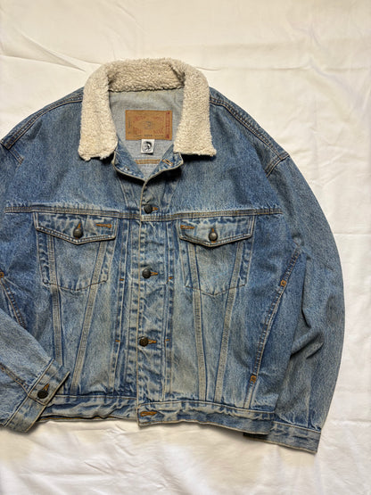 Vintage Diesel Sherpa Collar Denim Jacket (L)