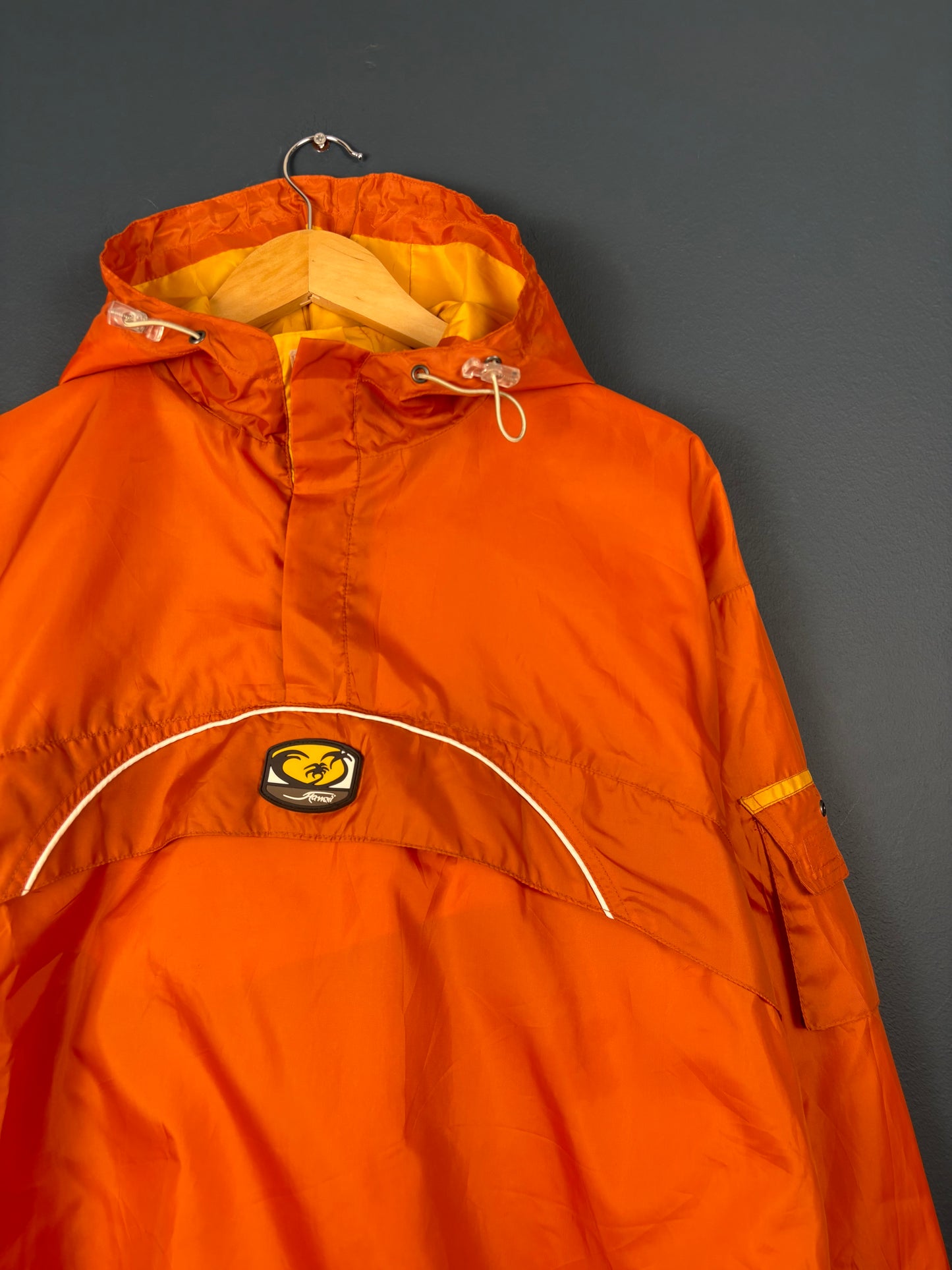Vintage 90s Alley Tough Grounds Orange Smock Jacket (M)