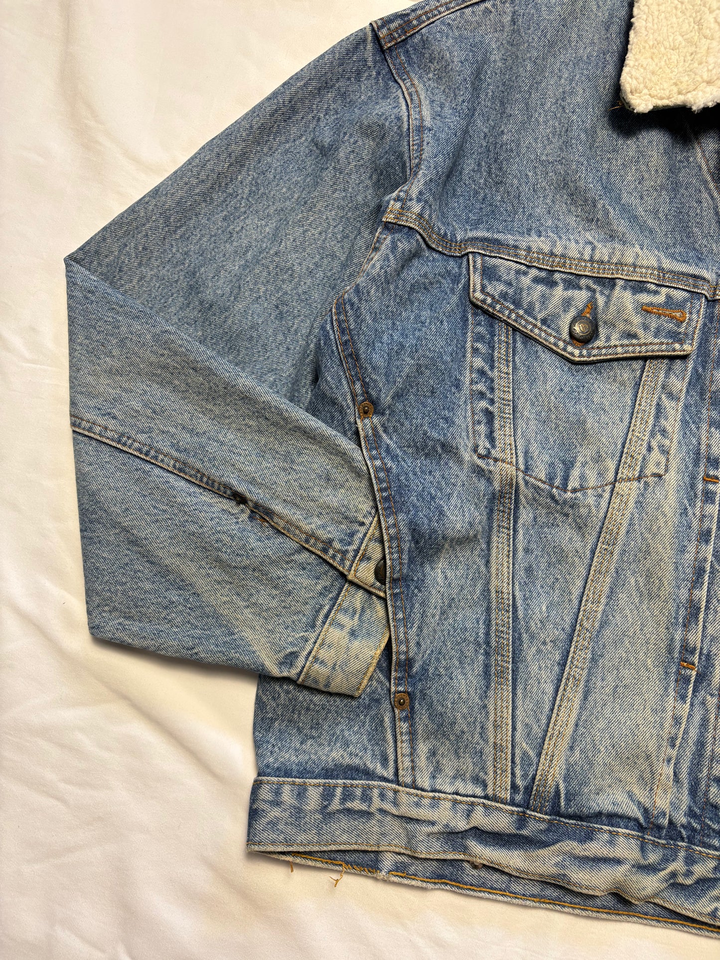 Vintage Diesel Sherpa Collar Denim Jacket (L)