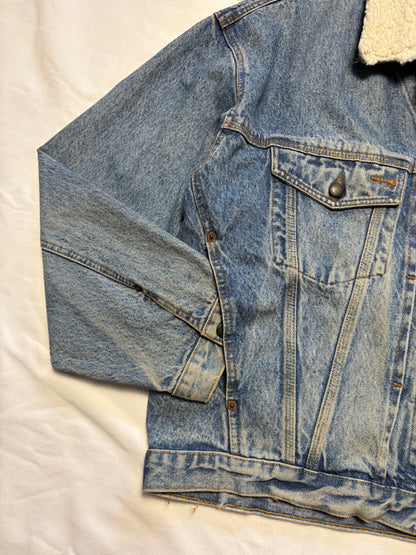 Vintage Diesel Sherpa Collar Denim Jacket (L)