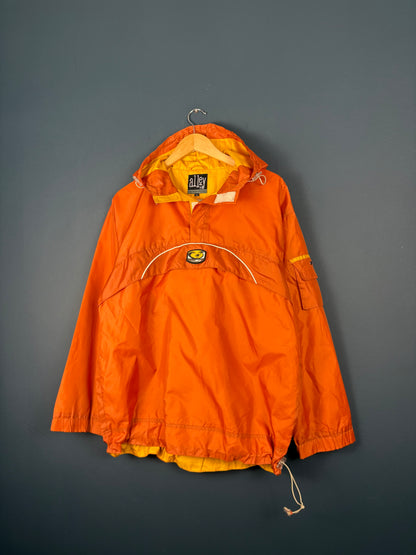 Vintage 90s Alley Tough Grounds Orange Smock Jacket (M)