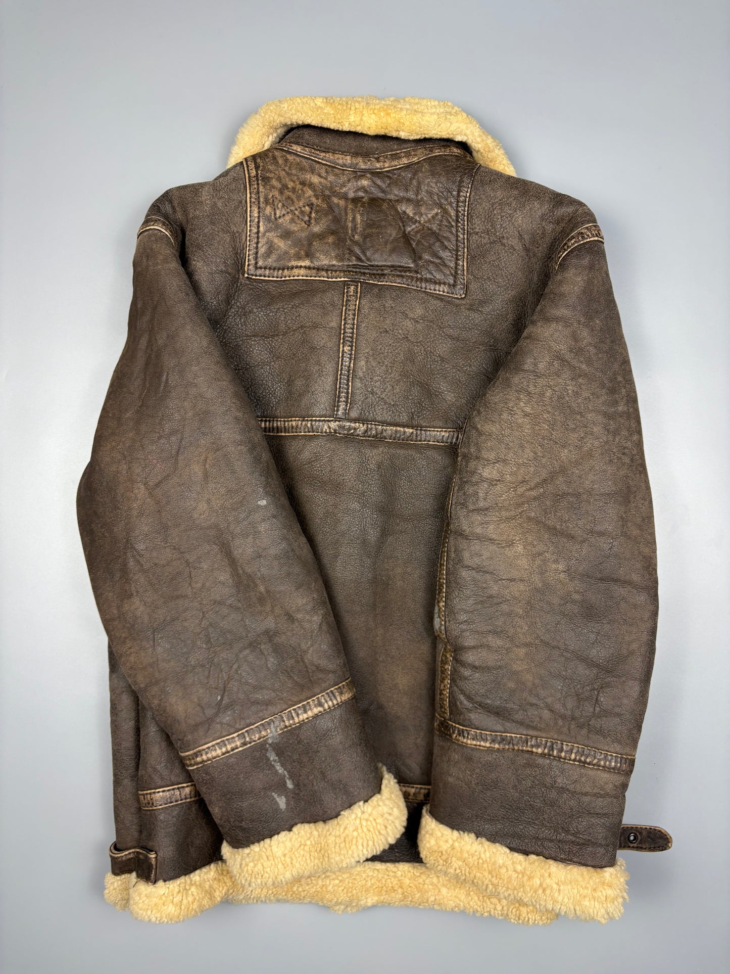 Vintage 1980s US Air Force Sheepskin B-3 Leather Flight Jacket (L)