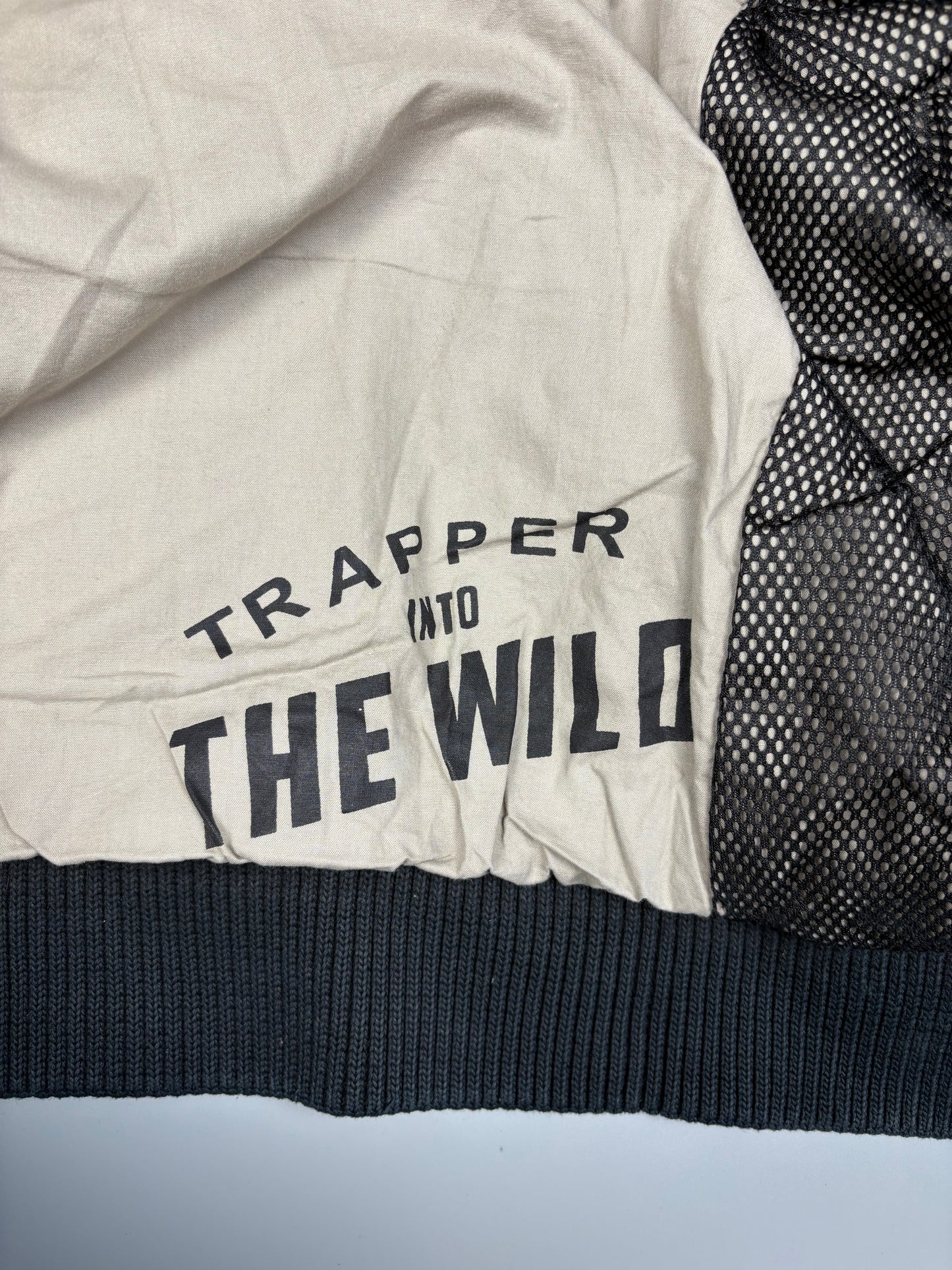 Vintage 1990s Trapper Patch Dark Wash Leather Jacket (L)