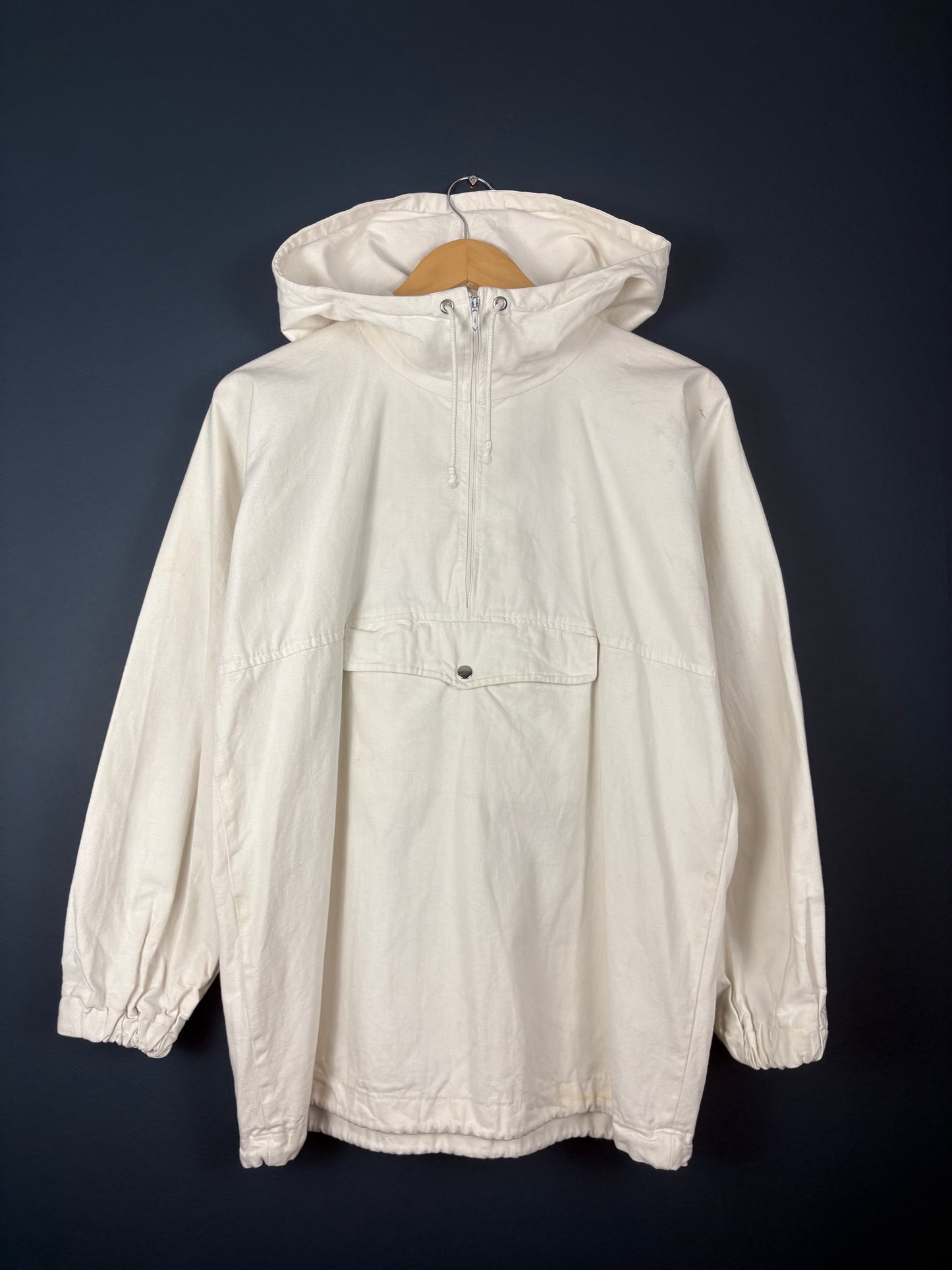 Vintage 80s European White Smock Jacket (S)