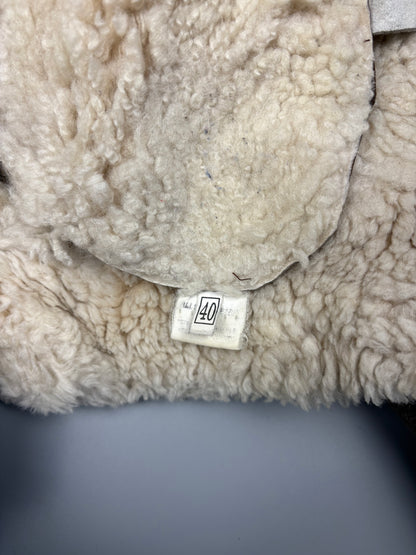 Vintage 1980s Sheepskin Leather Flight Jacket (women's M)