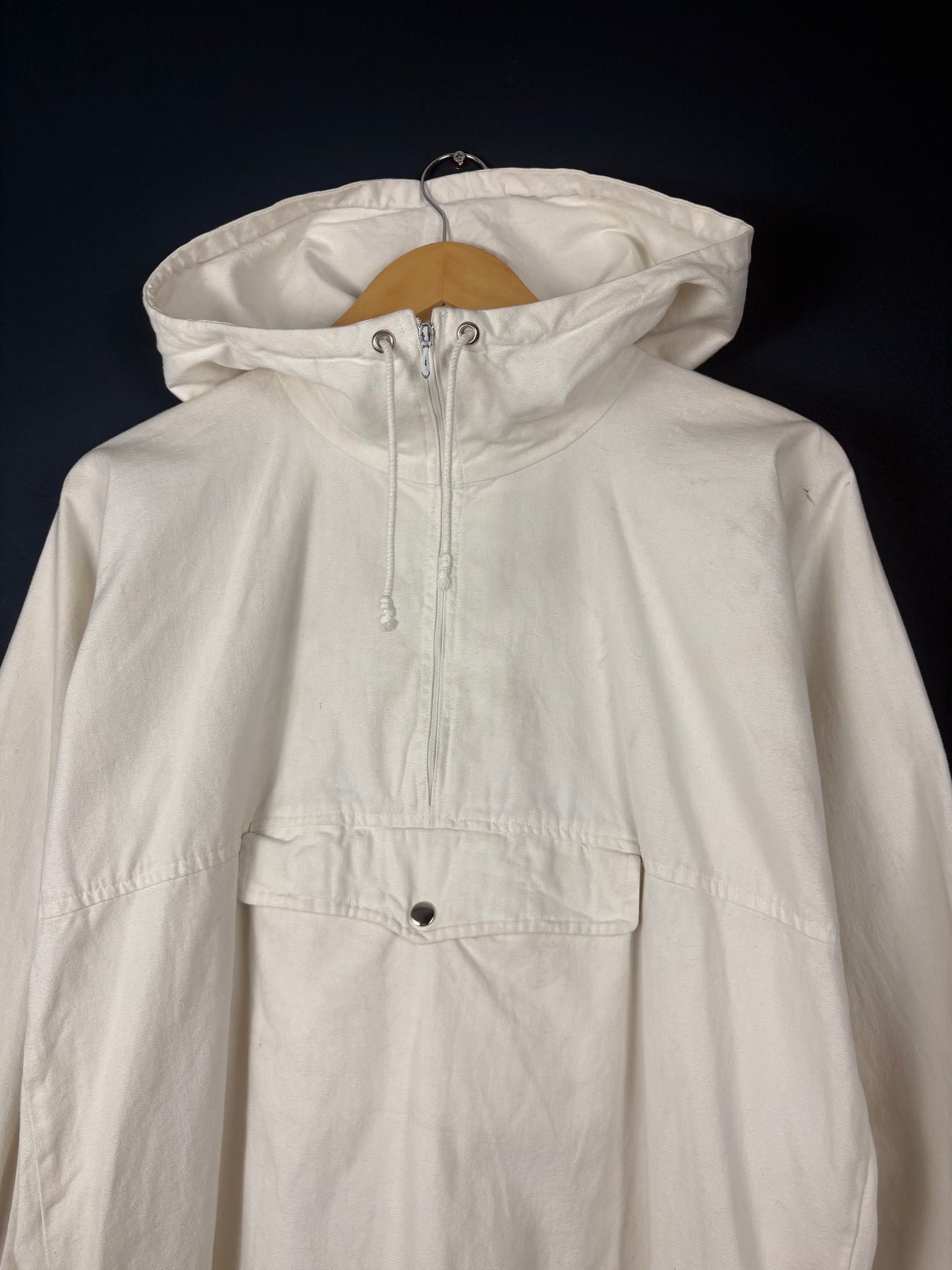 Vintage 80s European White Smock Jacket (S)