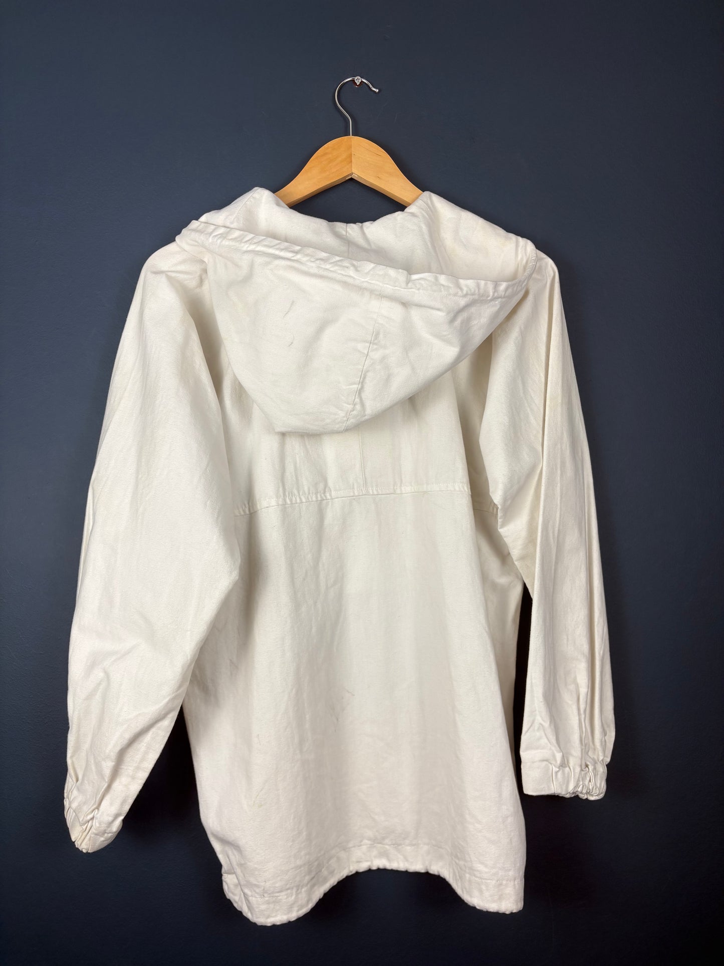 Vintage 80s European White Smock Jacket (S)