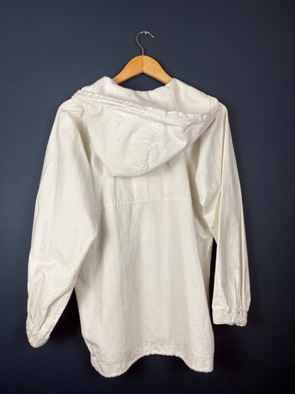 Vintage 80s European White Smock Jacket (S)