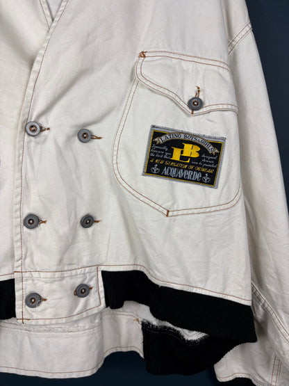 Vintage Asymmetrical Double Breasted Sailors Hood Jacket (L)