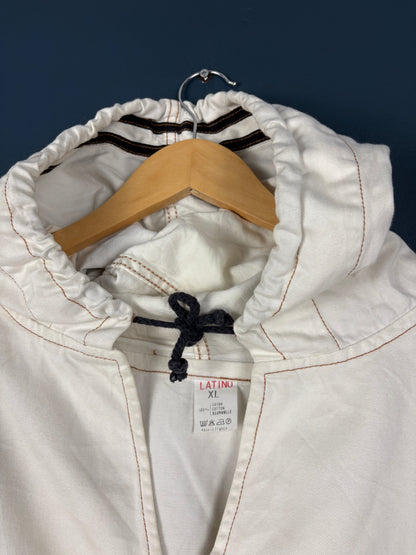Vintage Asymmetrical Double Breasted Sailors Hood Jacket (L)