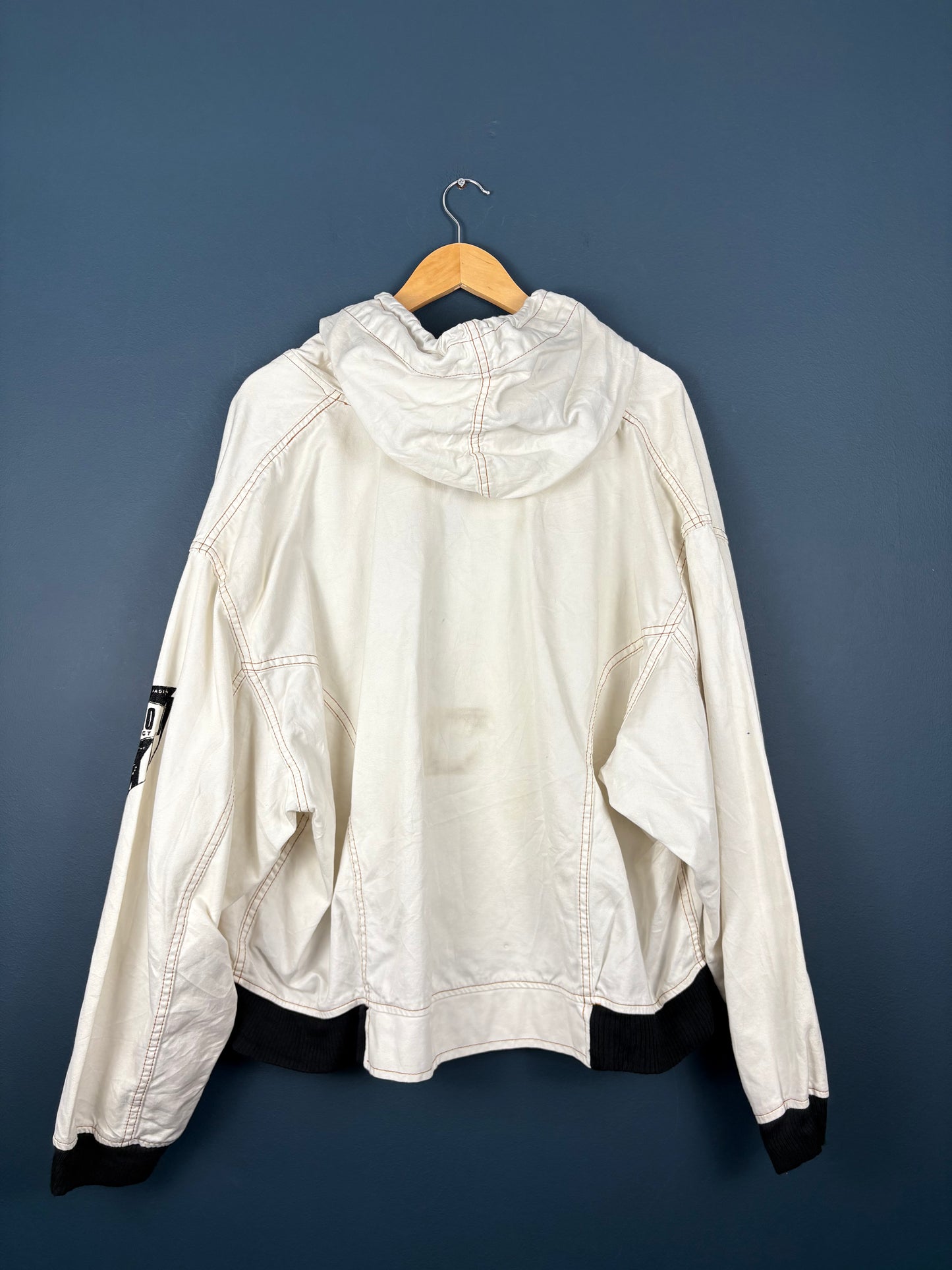 Vintage Asymmetrical Double Breasted Sailors Hood Jacket (L)