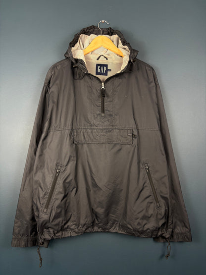 Vintage 90s GAP Black Quarter Zip Anorak Jacket (M)