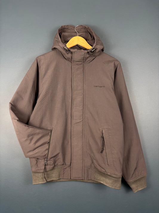 Vintage Carhartt Grey Soft Shell Hooded Jacket (S)