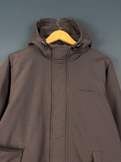 Vintage Carhartt Grey Soft Shell Hooded Jacket (S)