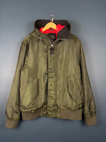 Vintage Armani Exchange Split Hood MA-1 Bomber Jacket (L)