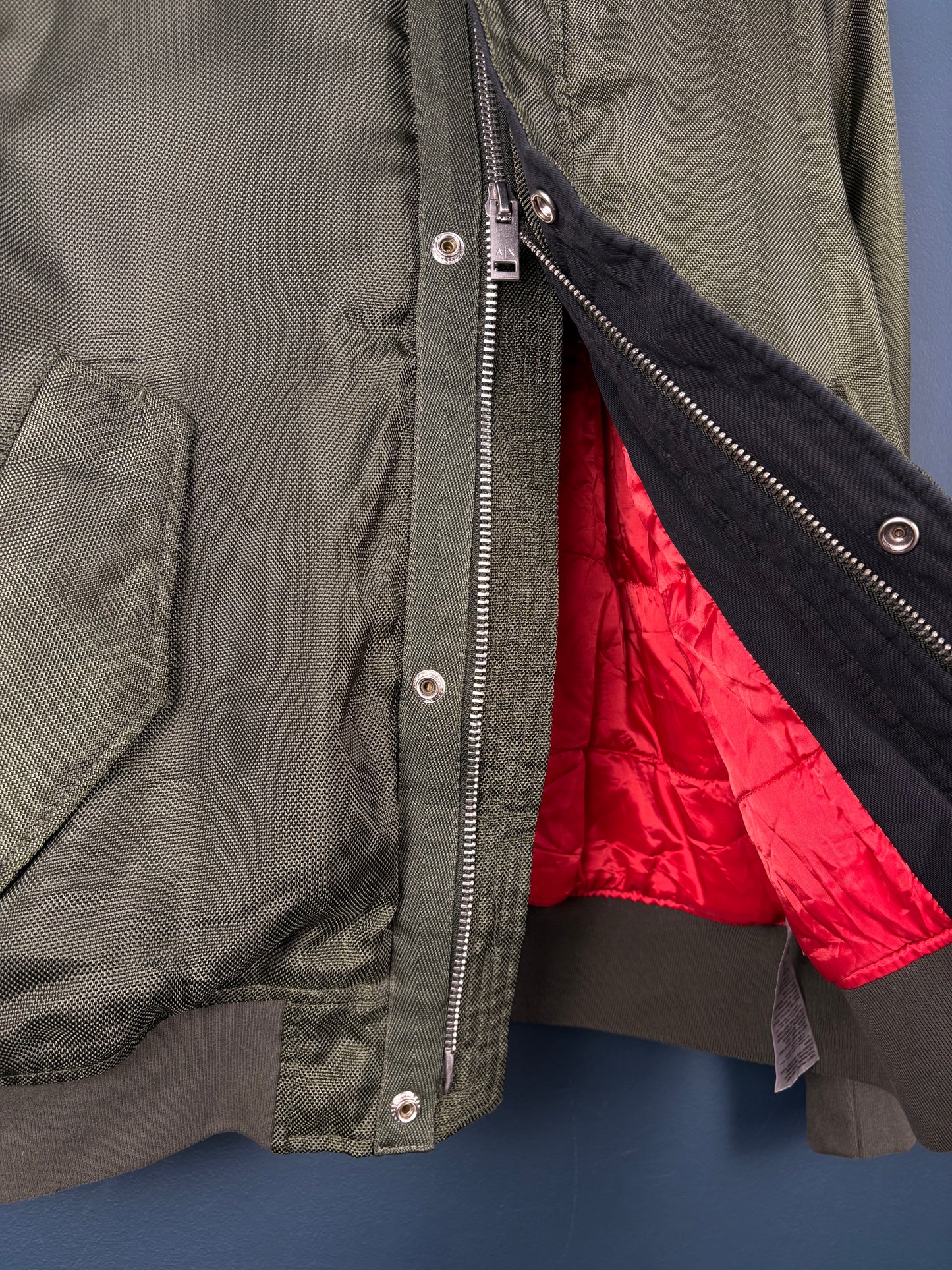 Vintage Armani Exchange Split Hood MA-1 Bomber Jacket (L)