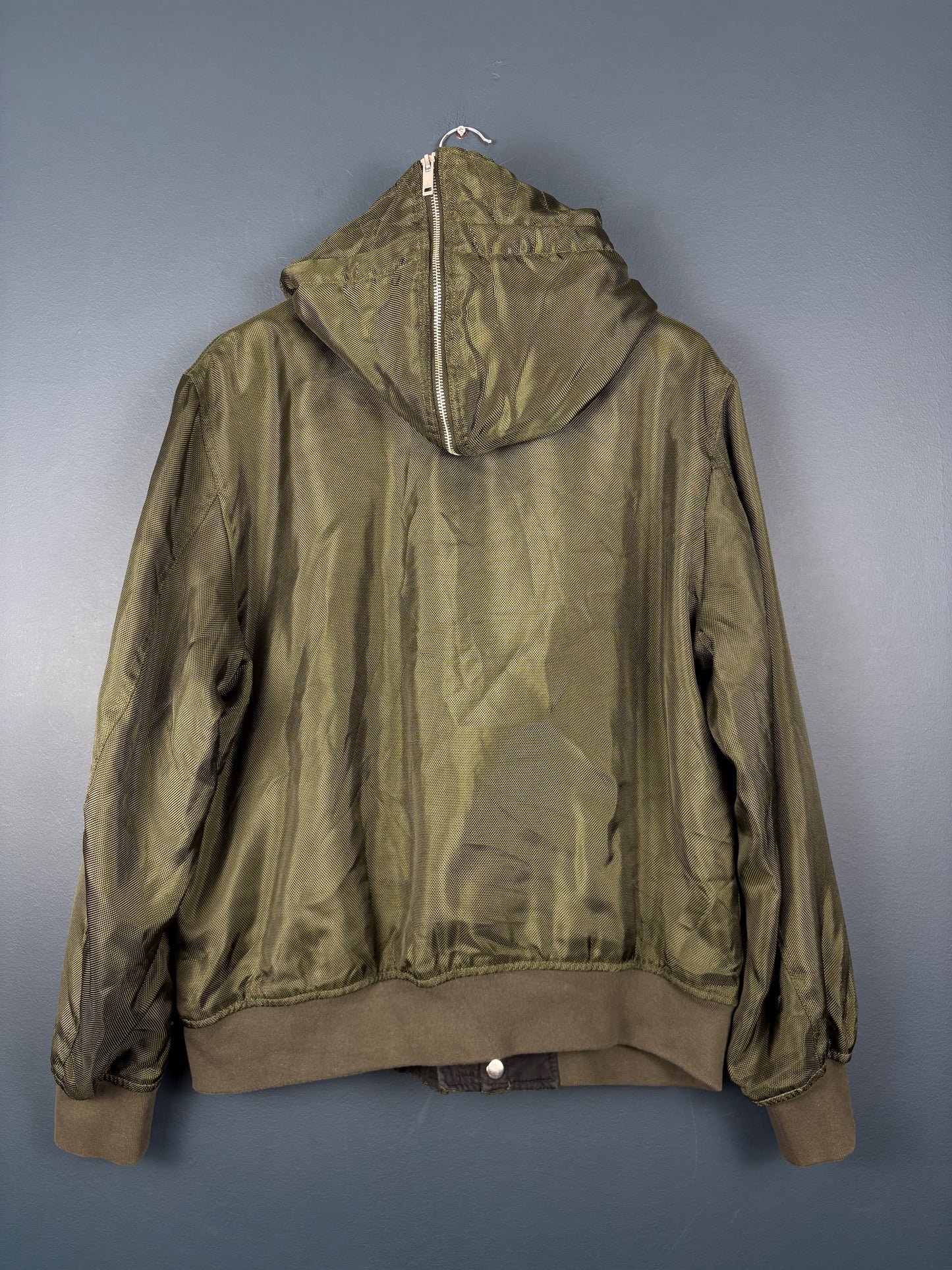Vintage Armani Exchange Split Hood MA-1 Bomber Jacket (L)