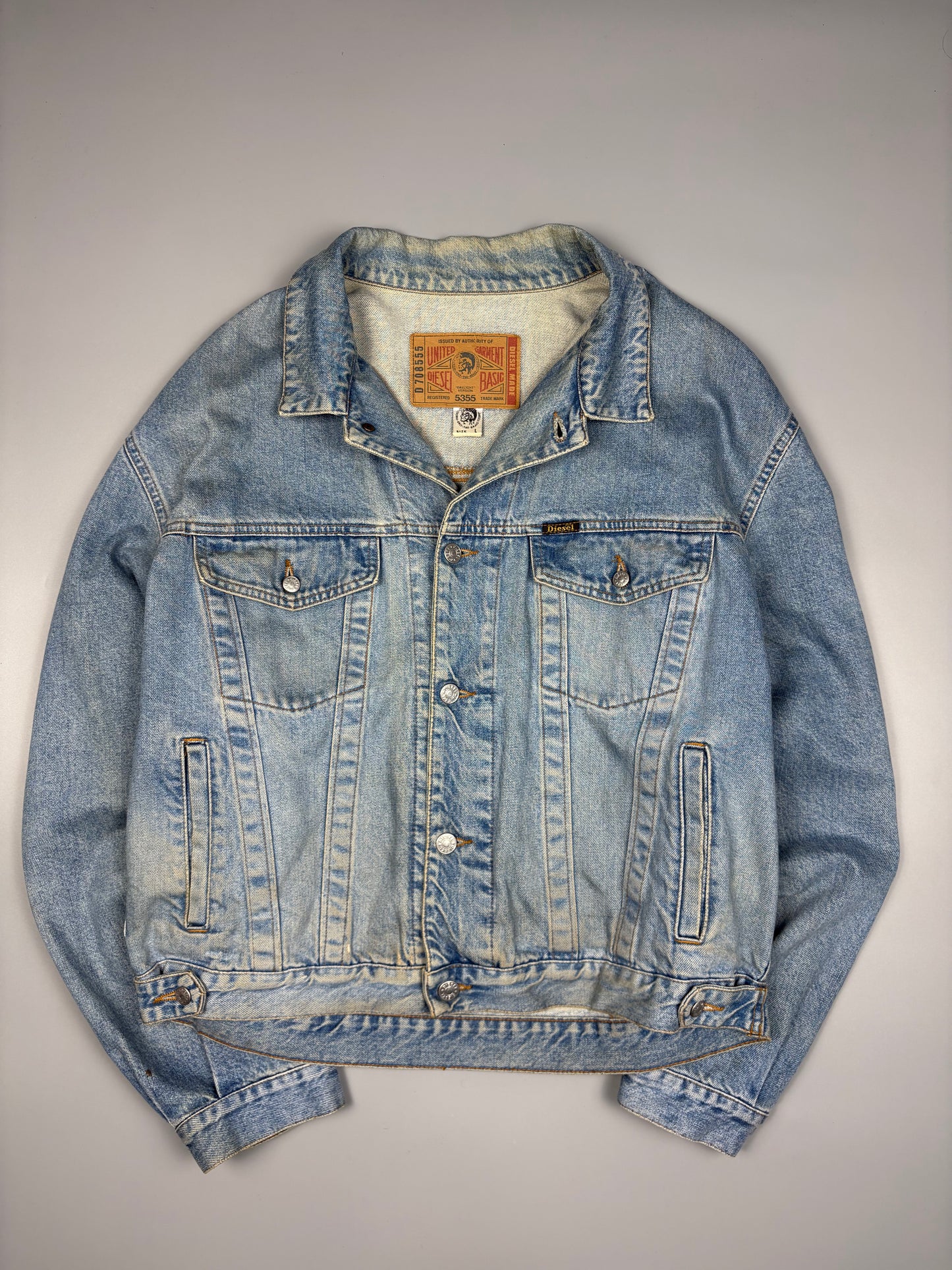 Vintage Diesel Industry Italian Made Denim Jacket (L)