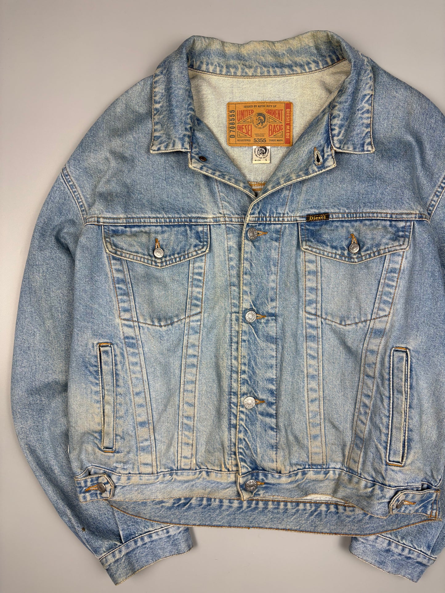 Vintage Diesel Industry Italian Made Denim Jacket (L)
