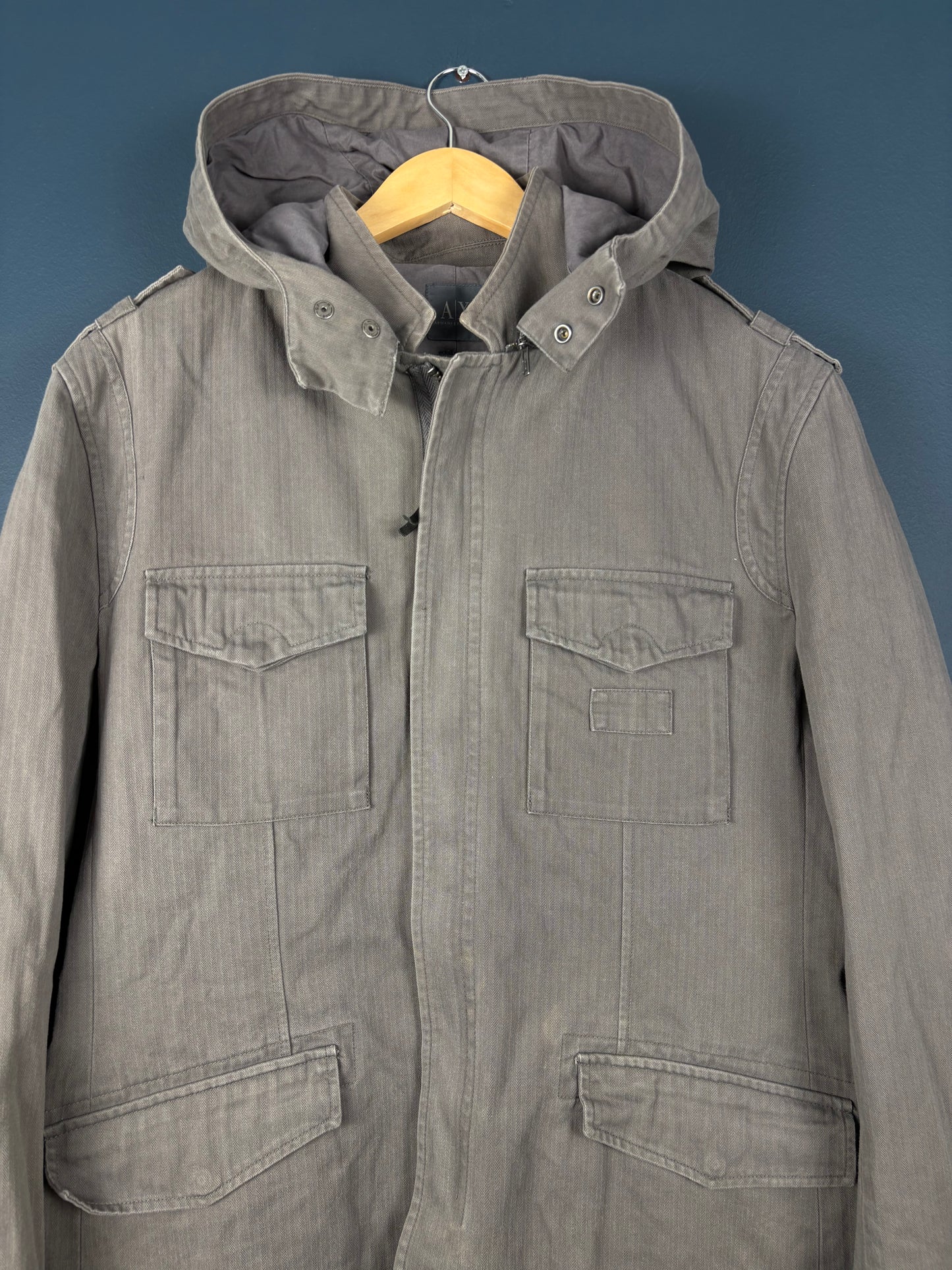 Vintage Armani Exchange Canvas Grey Workwear Jacket (XL)