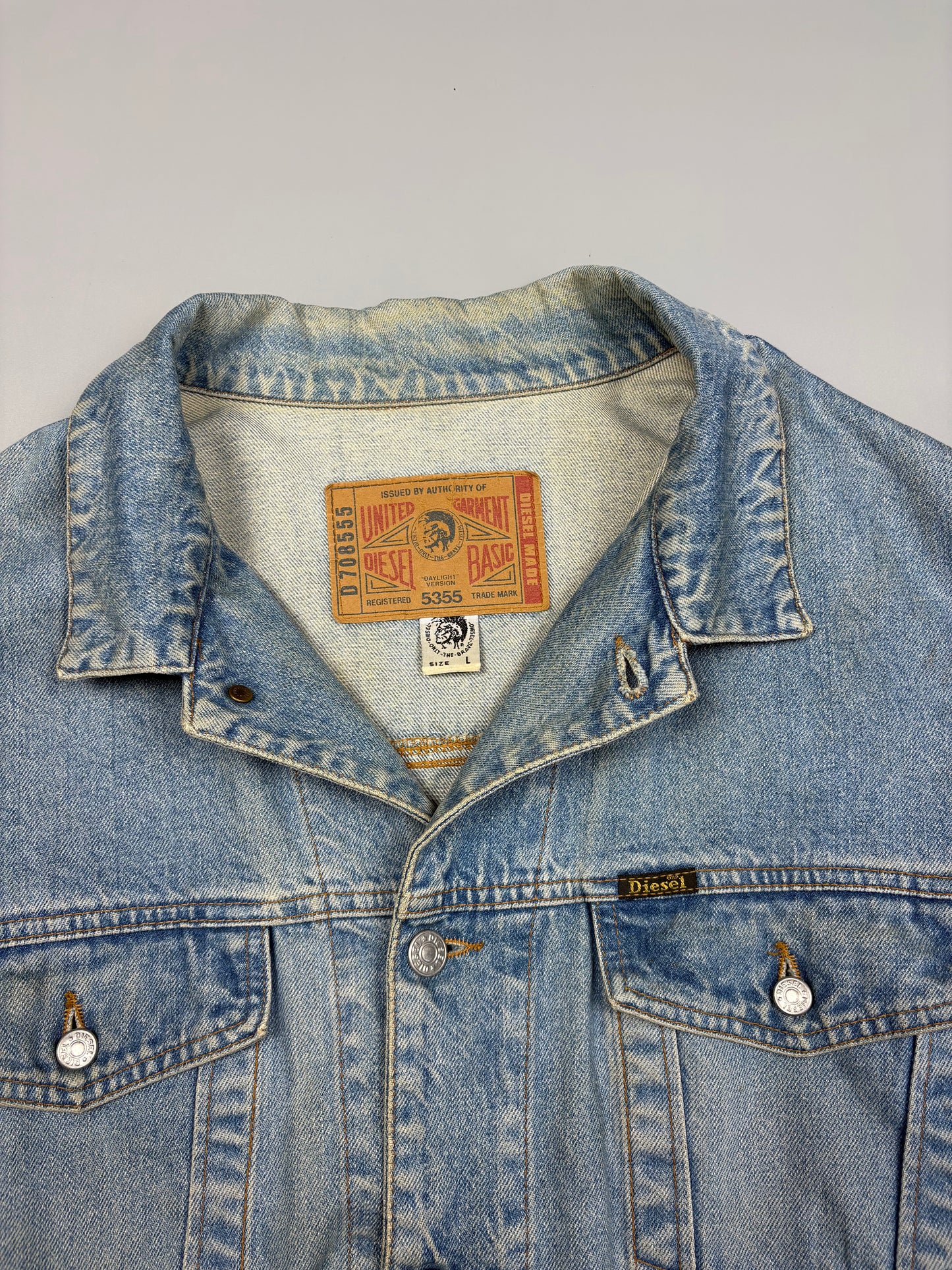 Vintage Diesel Industry Italian Made Denim Jacket (L)