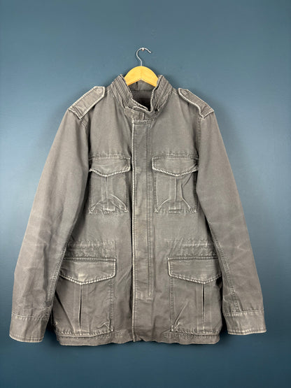 Vintage 90s GAP Canvas Grey Workwear Jacket (M)