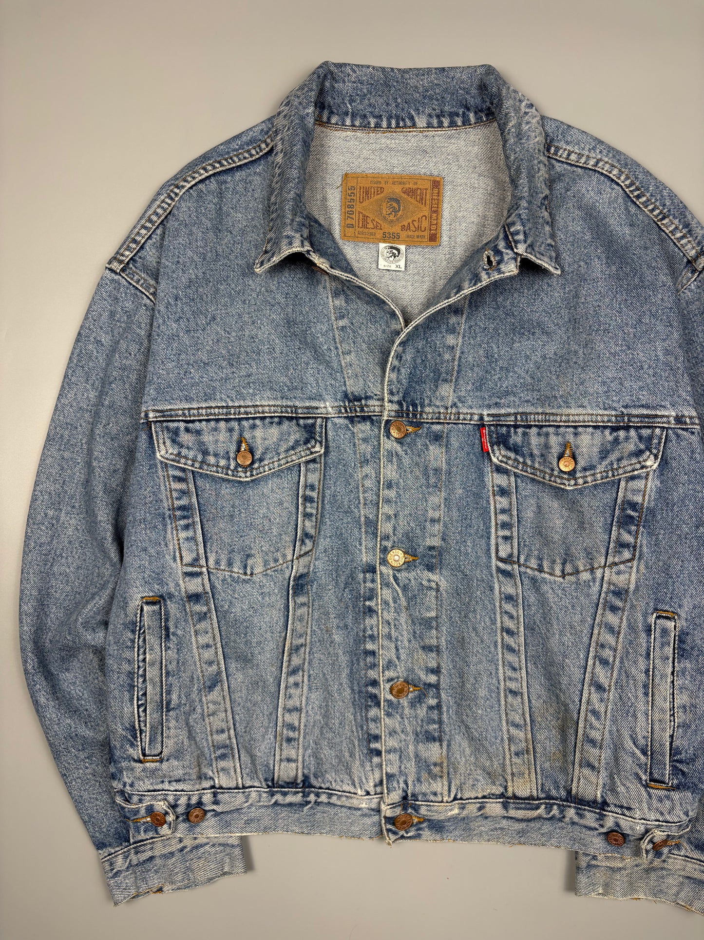 Vintage Diesel Industry Italian Made Denim Jacket (XL)