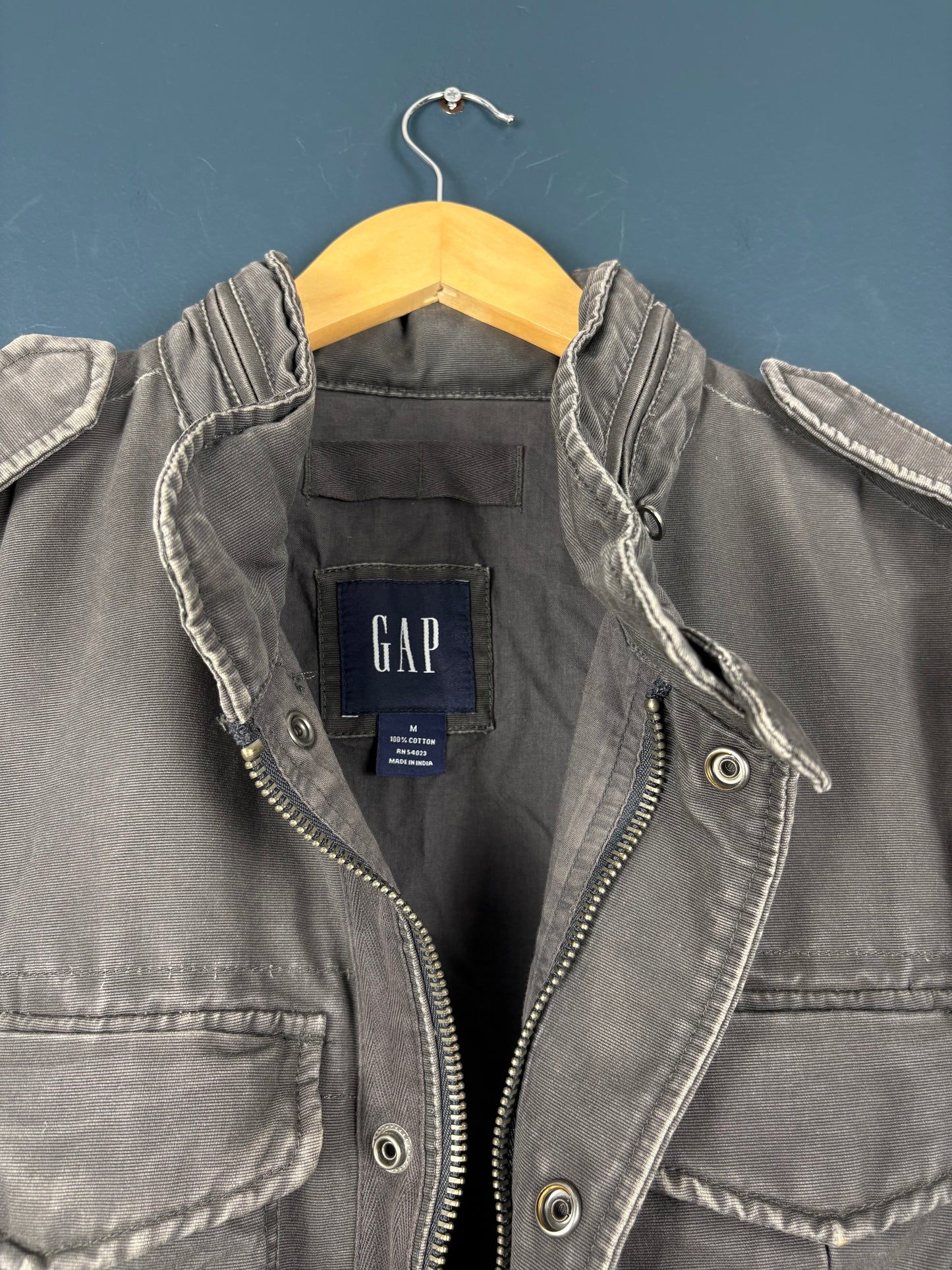 Vintage 90s GAP Canvas Grey Workwear Jacket (M)