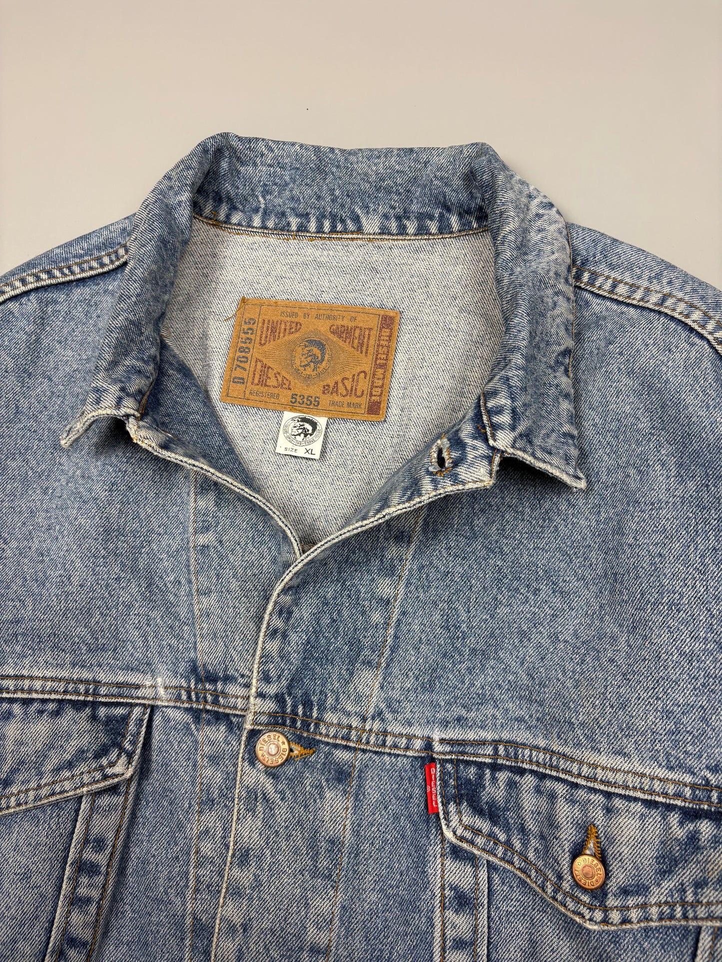 Vintage Diesel Industry Italian Made Denim Jacket (XL)